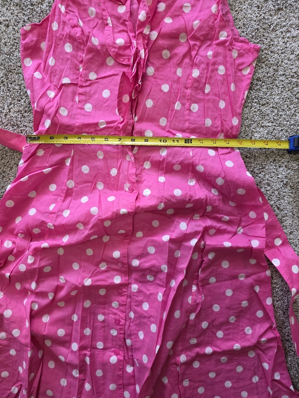 Jones New York Pink and White Polka Dot Dress - Picture 13 of 14